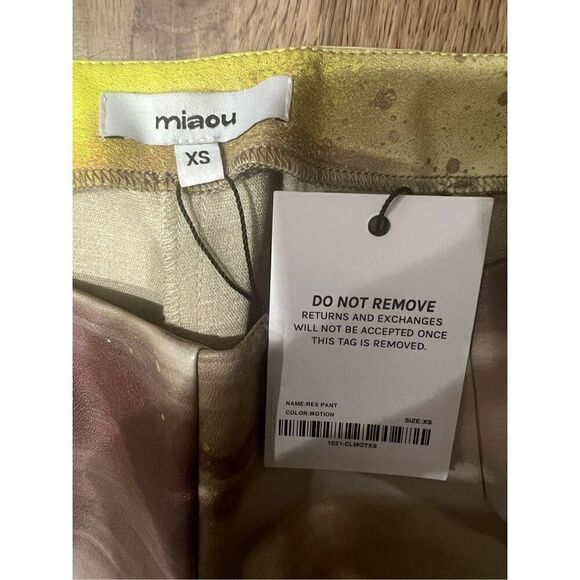 Miaou SSENSE MULTICOLOR REX TROUSER MOTION Low-Rise Flare Pants size XS NWT $255 - Picture 7 of 8